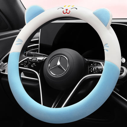 Four Seasons Universal Car Steering Wheel Cover Female Cartoon Girl Style Anti-Slip Sweat-Absorbent Summer Car Steering Wheel Cover