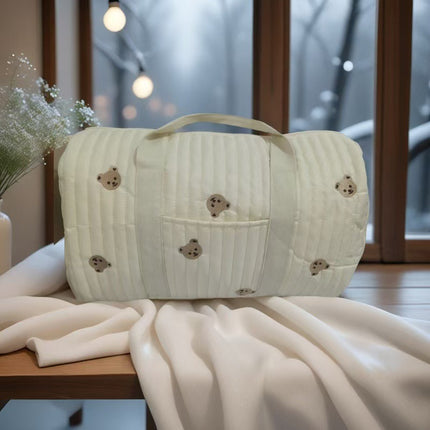 Embroidered Large-Capacity Portable Travel Bag, Casual Travel Handbag, Simple and Lightweight Cross-Body Maternity Bag Wholesale