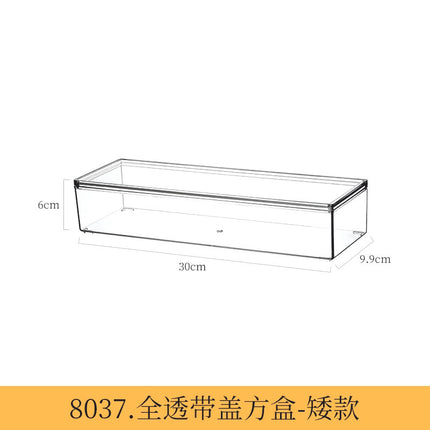 Desktop Storage Box Dormitory Cosmetics Transparent Basket Acrylic Drawer Mask Organizer Box Snack Sundry Storage Rack