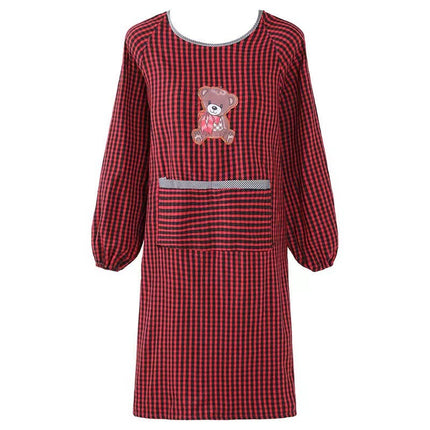 Old Coarse Cotton Apron Long-sleeved Overalls Kitchen Household Anti-oil Work Clothes Dirt-resistant Wear-resistant Adult Labor Protection