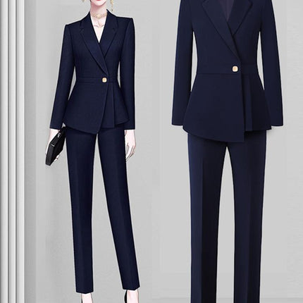 Black Suit suit Women's Fashion Temperament Workplace Suit Interview Dress Sales Jewelry Store Work Clothes Business Wear