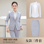 Gray women's suit + women's trousers + shirt / S