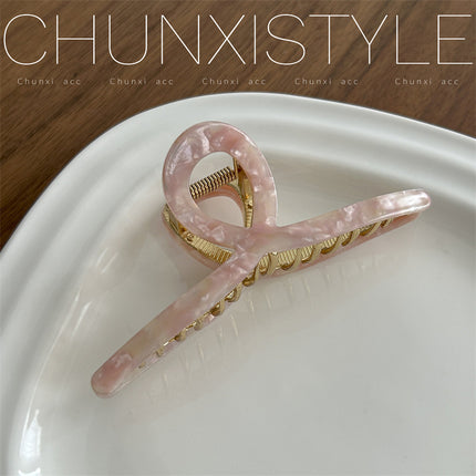 High-grade acetate hairpin for Women summer 2023 New elegant back head clip shark clip hairpin headdress
