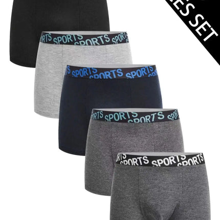 5-Piece Set Comfortable Breathable Wide Waistband Underwear for Boys 8-12 Years Old Student Boxer Briefs Boys Flat Briefs