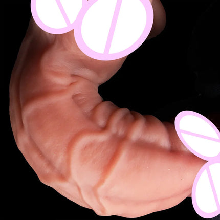Realistic Silicone Dildo with Suction Cup, Medical Grade Liquid Silicone, Soft Skin Feel Lifelike Penis Toy for Adult Women