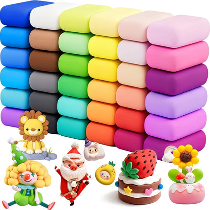 Air-dried clay - 36-color DIY modeling clay set, including sculpting tools, suitable for sculpting, handcrafting, and DIY projec