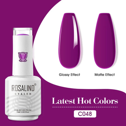 ROSALIND 15ml Nail Gel Polish Macaron Hybrid Varnish Semi Permanent Nail Art Design Soak Off Top Base Coat Esmalte UV Gel Nail
