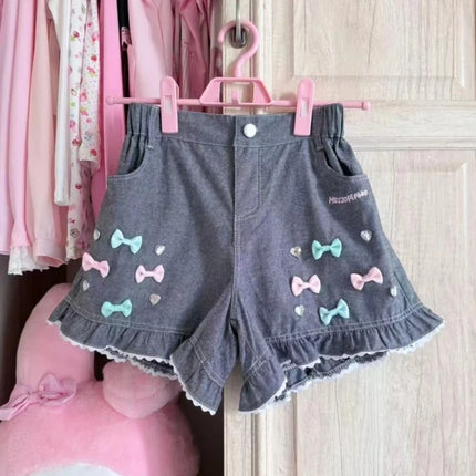 Cute Lolita Tee Women Japanese Harajuku Fairy Grunge Patchwork Tops Y2K Sweet Ruffle Detail Female Daily Outfit
