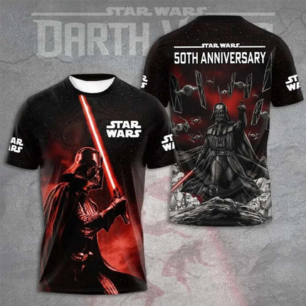 New Hot Star Wars Theme Warming Up Quick Drying Men's Women's T-shirts Tee Tops Children's Adult Parent-Child T-shirts