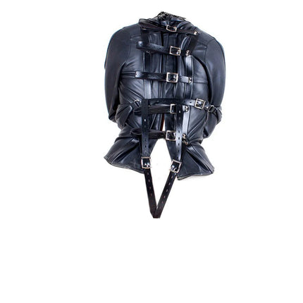 BDSM Sex Bondage Leather Arm Binder Restraint Straitjacket,Cosplay Sexy Costume Slave Binding Straight Jacket Sex Toys For Women