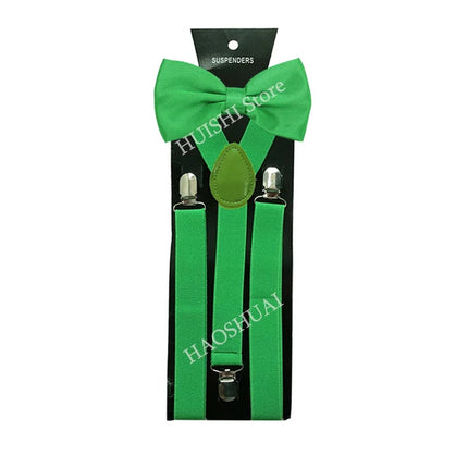 Hot Sale Suspenders Bowtie Sets Mens Women Boys Party Wedding Y-Back Shirt Braces Butterfly Belt Bow Tie Suit Accessories Gift