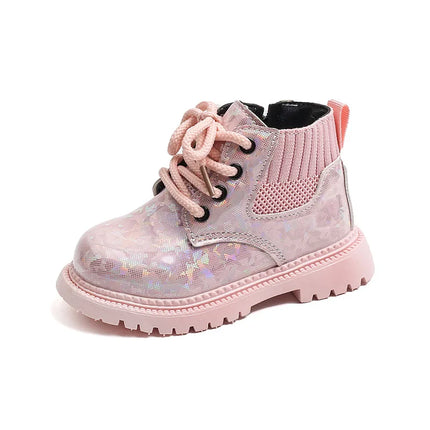 Winter Girls New Short Boots Children British Style Soft Sole Lightweight Boots Ankle-high Unisex Boys Shoes Size 21-30