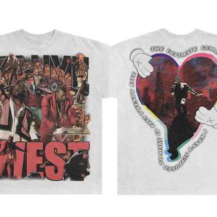 American Street Hip Hop Kanye West Late Registration Kanye Bear Graphic T Shirt Oversized Women Men Cotton Streetwear Clothing