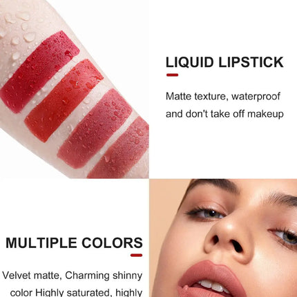 Handaiyan Lip Liner Lipgloss Set Waterproof Matte Liquid Lipstick Pencil Sexy Red Long Lasting Lipliner Makeup Cosmetics