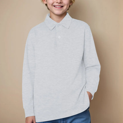 Boys Polo Shirts Long Sleeve Spring Kids Clothes Toddler Boy Polo Shirt Casual School Uniform Tops T Shirt 1 to 2 3 4 5 11 Years