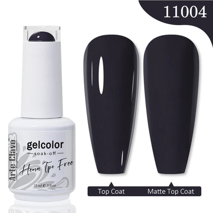 Arte Clavo Red Brown Gel Nail Polish 15ml Autumn Series Base Top Coat Soak Off UV Gel Semi Permanent Varnishes Design Nail Art