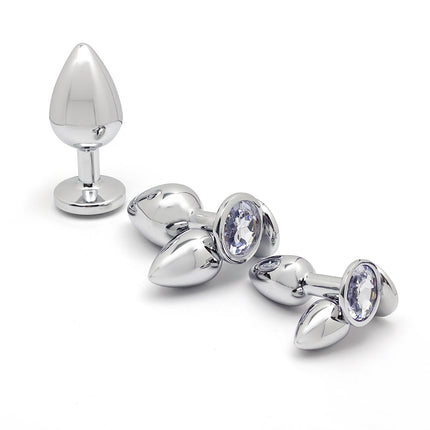 5 Size butt plug Metal anal plug Jewelry base beginner to expert G-point massage dildos adult women toys adult men toys