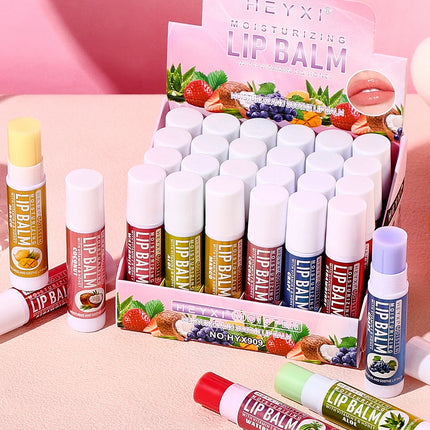 24pcs fruit flavor lipstick set - moisturizing lipstick, suitable for all skin lip care, suitable for Christmas gifts