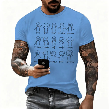 Fun Algebra Print 2026 T-shirts Luminous Style Math Lover Gifts Streetwear Fun Algebra Women Men Short Sleeve T-shirts