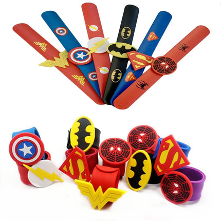 1 Pc Cartoon Silicone Wristband Super Hero Action Figures Theme Automatic Bending Fitting Kid Gift Toy