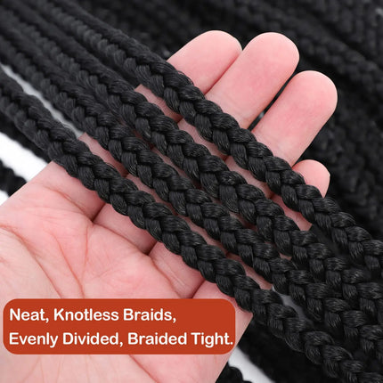 Box Braid Croc0het Hair 14/18/24Inch Crochet Box Braids Pre Looped Crochet Braids for Black Women Soft Medium Synthetic