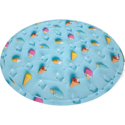 Cooling Pet Blanket Non-Slip Faux Silk Ice Pad Wear-Resistant Scratch-Proof Floor Protector Washable Summer Mat for Puppy Kitten