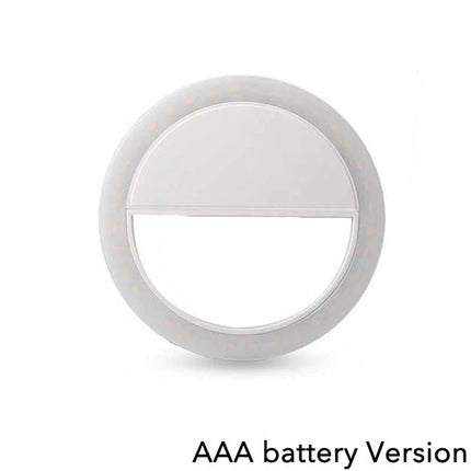 LED Selfie Ring Light Mobile Phone Lens LED Selfie Lamp Ring For IPhone Samsung Xiaomi Huawei Phone Selfie Clip Light Accessory