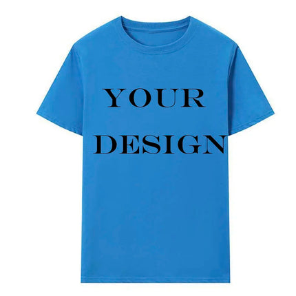 Unisex Cotton Tshirt Customized Printed Fashion T Shirt Harajuku Top DIY Your Like Photo or Logo T-shirt Fashion Custom Top