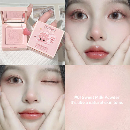 4-in-1 Embossed Matte Blush Makeup Palette Nude Eyeshadow Cheek Blusher Contouring Four-layer All-in-one Box Brightening Makeup