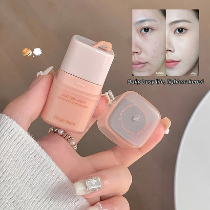 Moisturizing Natural Concealer Cream Covers Acne Marks Dark Circles Beige Tone Matte Brighten Face Gege Bear Concealer Makeup