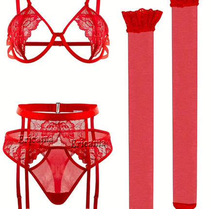 Sexy Lingerie Woman Lace Transparent Underwear Brief And Panty Sets Bra Kit Push Up Breves Sets Erotic lingerie Sexy Bras Sets