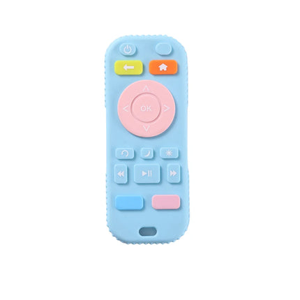 Baby silicone remote control teether baby anti-eating hand teething stick cartoon soothing bite toys