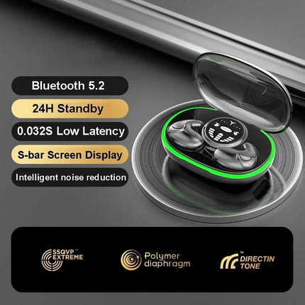 KEBIDUMEI Sleep Headphones Bluetooth 5.3 Mini Invisible Earbuds for Side Sleepers TWS Wireless Waterproof Stereo Earphones