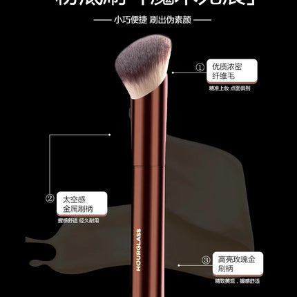 1pc Quick Angled Foundation Makeup brushes Concealer Liquid Foundation Make up brush exquisite Beauty tool Metal Handle