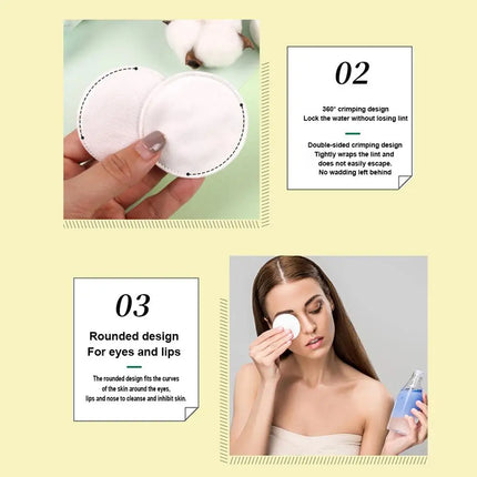 100pcs Cotton Pads Round Make-Up Cotton Soft Make Up Nail Polish Remover Makeup Remover Pads Disposable Clean Cotton for Face