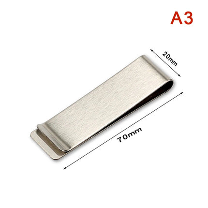 High Quality Stainless Steel Metal Money Clip Fashion Simple Silver Dollar Cash Clamp Holder Bill Clamp for Men Women
