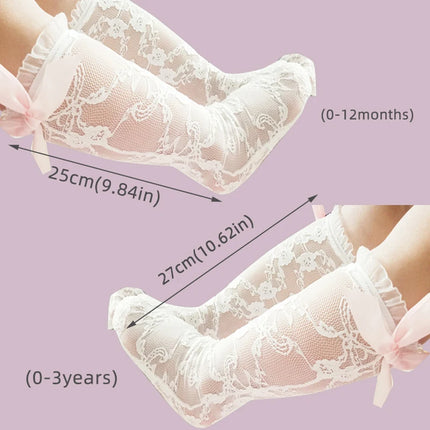 Baby Lace Socks Lovely Tube Girl Socks Summer Princess Lace Mesh Knee High Sock Vintage Breathable Infant White Long Sock