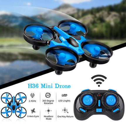 H36 RC Drone Quadcopter 3D Flip Pocket Remote Control Helicopter Plane RC Dron Quadcopter Toys Christmas Gift for Kids JJRC H36