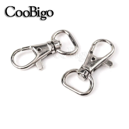 10pcs Swivel Key Holder Keyring Keychain Keyfob Lobster Clasp Carabiner Clips Snap Hook Buckle Bag Strap Jewelry DIY Craft Metal