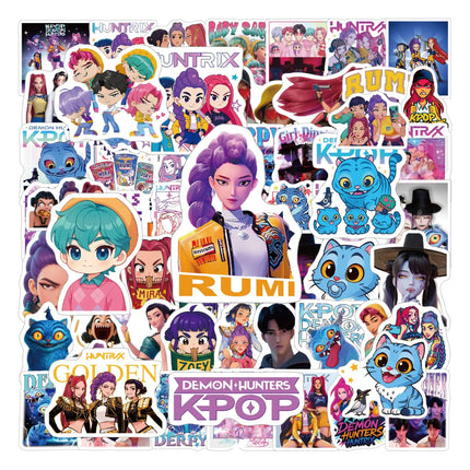 100PCS Kpop Girl Group Stickers Set Waterproof Glossy Cartoon Decals for Phone Case Luggage Laptop Skateboard - DIY Decor