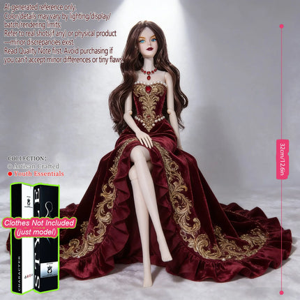 1/6 Scale 12-Joint Premium Figure, 12.6in BJD Doll Changeable Makeup (no clothing)