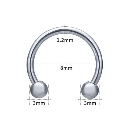 1 PC 316L Stainless Steel Nose Ring 14G 16G Nose Piercings Helix Ear Piercing Women Men Septum Rings Body Piercing  Jewelry