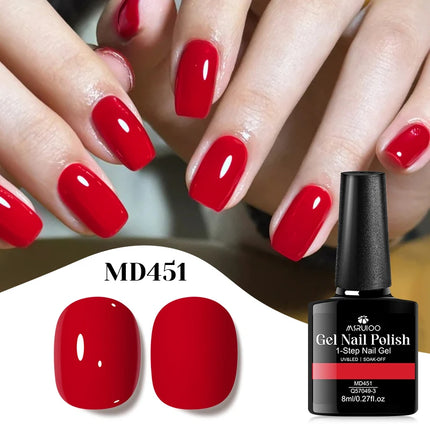 8ml 1-Step Gel Nail Polish No Need Base Top Coat Quick Dry Red Pink Semi Permanent UV/LED Varnishes DIY Nail Art Manicure Vernis