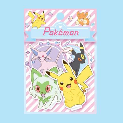 50Pcs Genuine Pokemon Dazzling Stickers Cute Cartoon Pikachu Squirtle Toys Decals For Water Mug Phone Scrapbook Decal Girls Gift