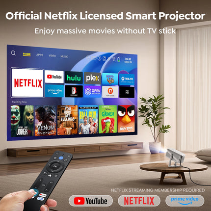 TOPTRO TP1 4K Projector 800ANSI Official Netflix Linux Native 1080P Auto Focus/Keystone WiFi6 BT5.2 Dolby Audio Home Theater