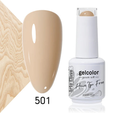 Arte Clavo Red Color Series Nail Polish UV Soak Off Varnish 15ml Manicure Nail Art Long-lasting Hema Tpo Free Gel Nail Polish