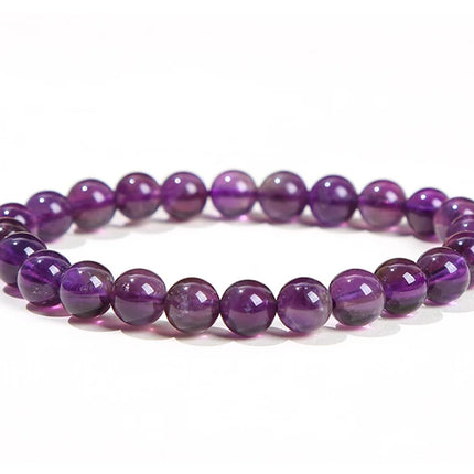 JD Natural Stone Beads Bracelet Amethyst Tiger Eye Crystal Quartz Agate Gem Beads Bangles Women Men Reiki Healling Jewelry Gift