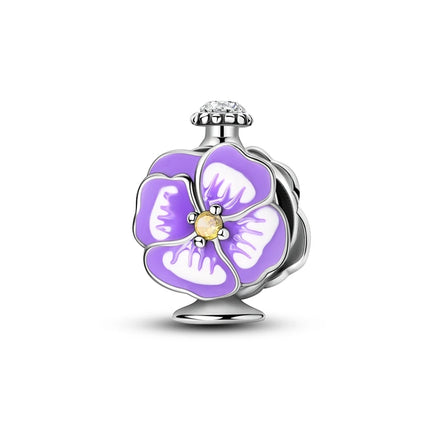 925 Sterling Silver Purple Series Butterfly Aries Gemini Safety Chains Fit Original Bracelet DIY Jewelry Making Gift For Women