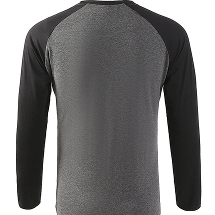 Men's T-shirts Long Sleeve O-neck Patchwork Casual Raglan Sleeves Color Matching for Men New Spring Autumn Tees Men Clothing Top
