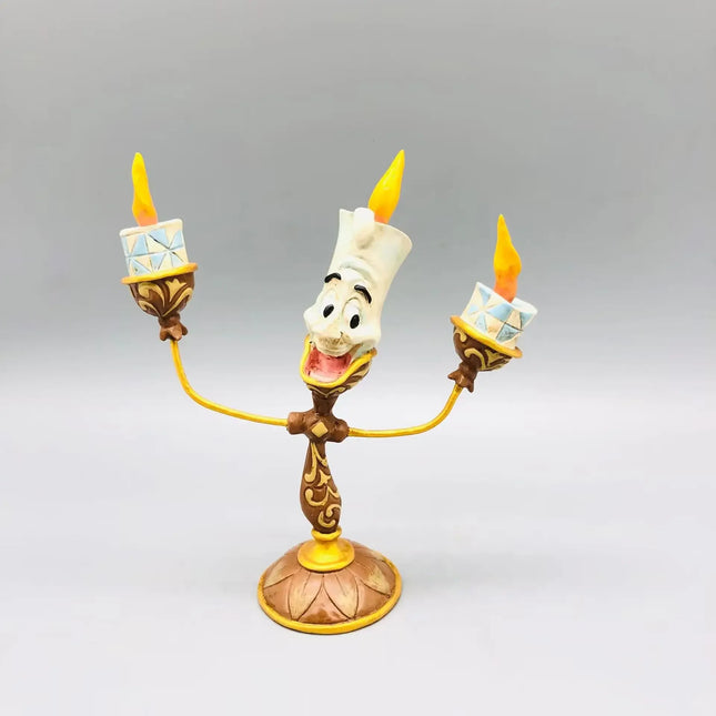 Beauty And The Beast Toys Anime Figure Night Lights Candlesticks Cogsworth Clock Ornaments Collectible Model Gift jewelry box